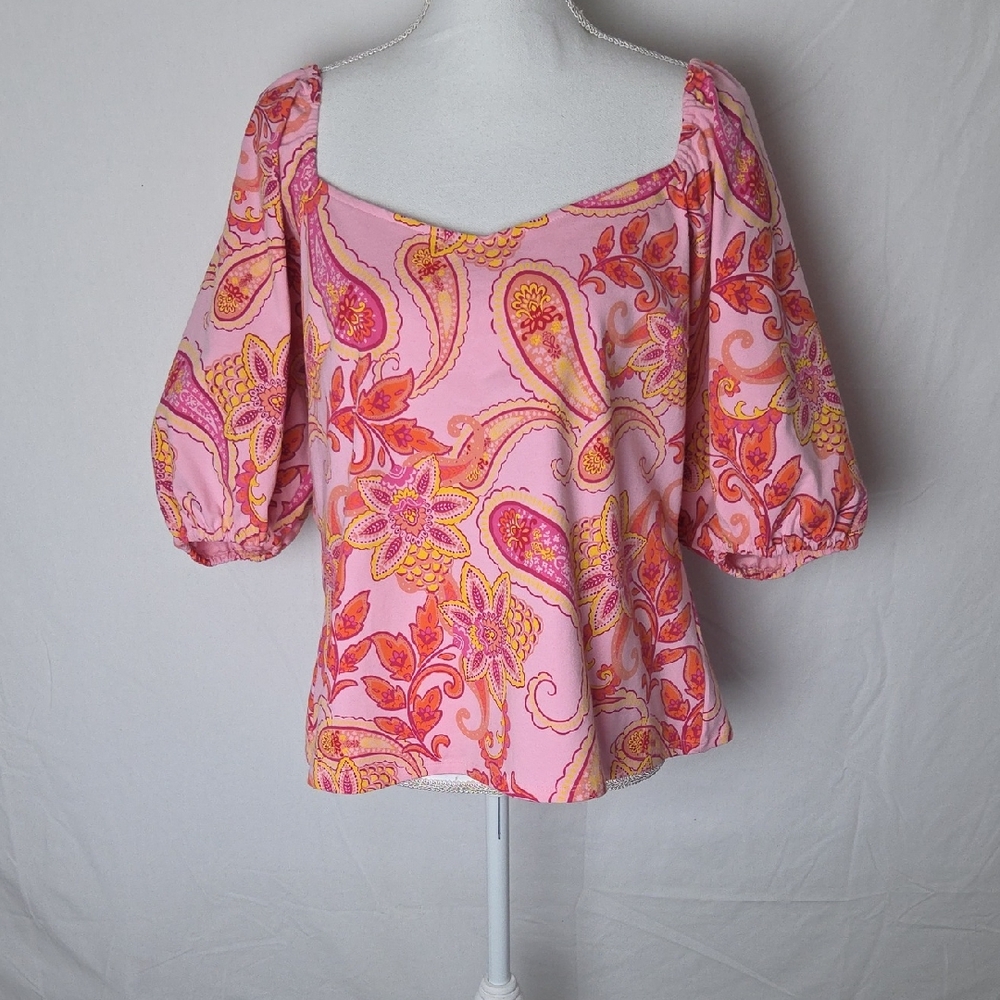 Pink Paisley Women's Top